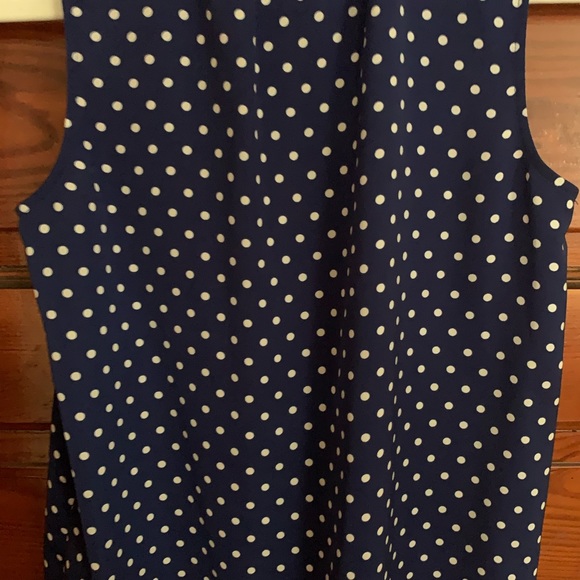j crew | polka dot sleeveless shirt - Picture 6 of 9